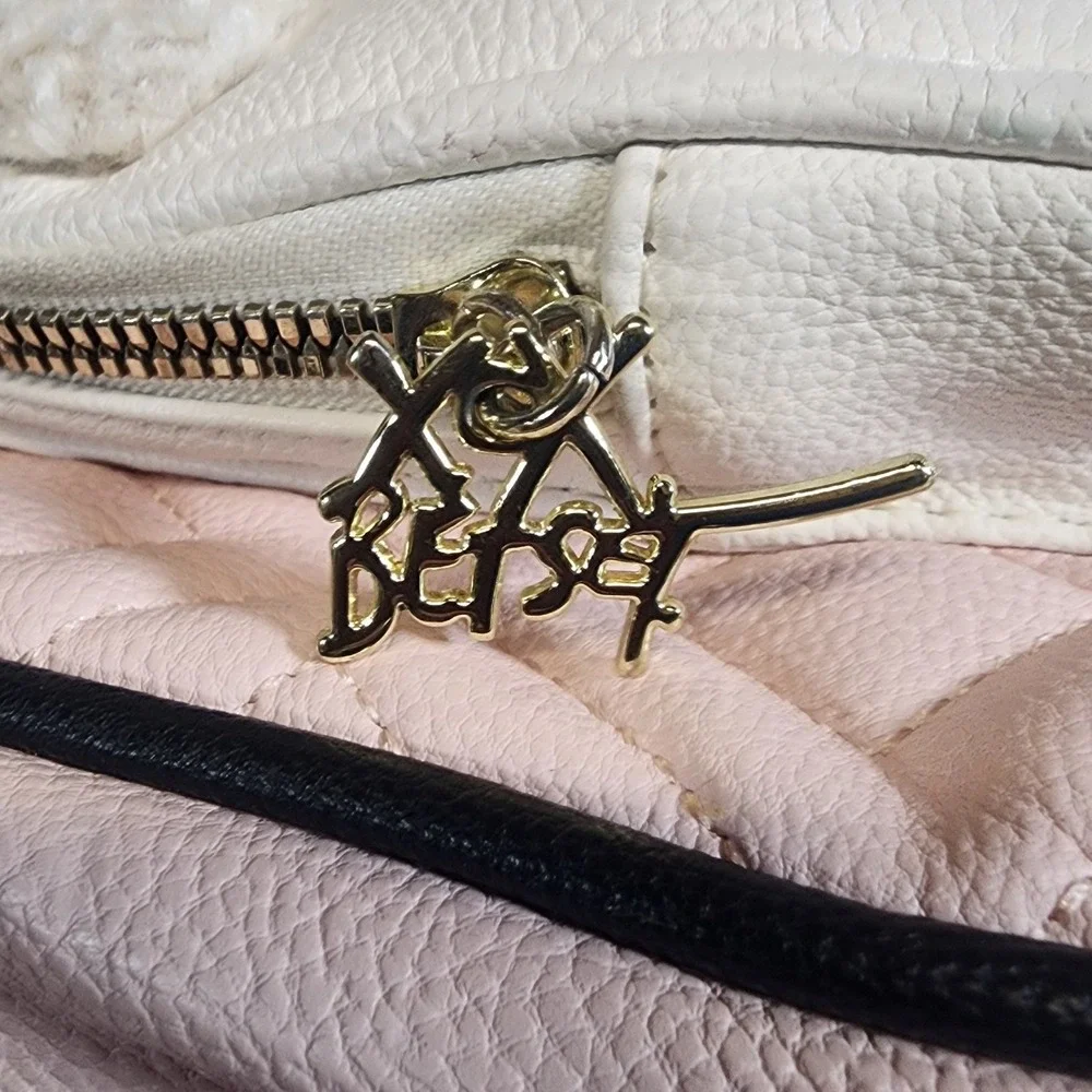 Betsey Johnson Pink Bear Face Quilted Mini Backpack Gold Hardware Rare‎